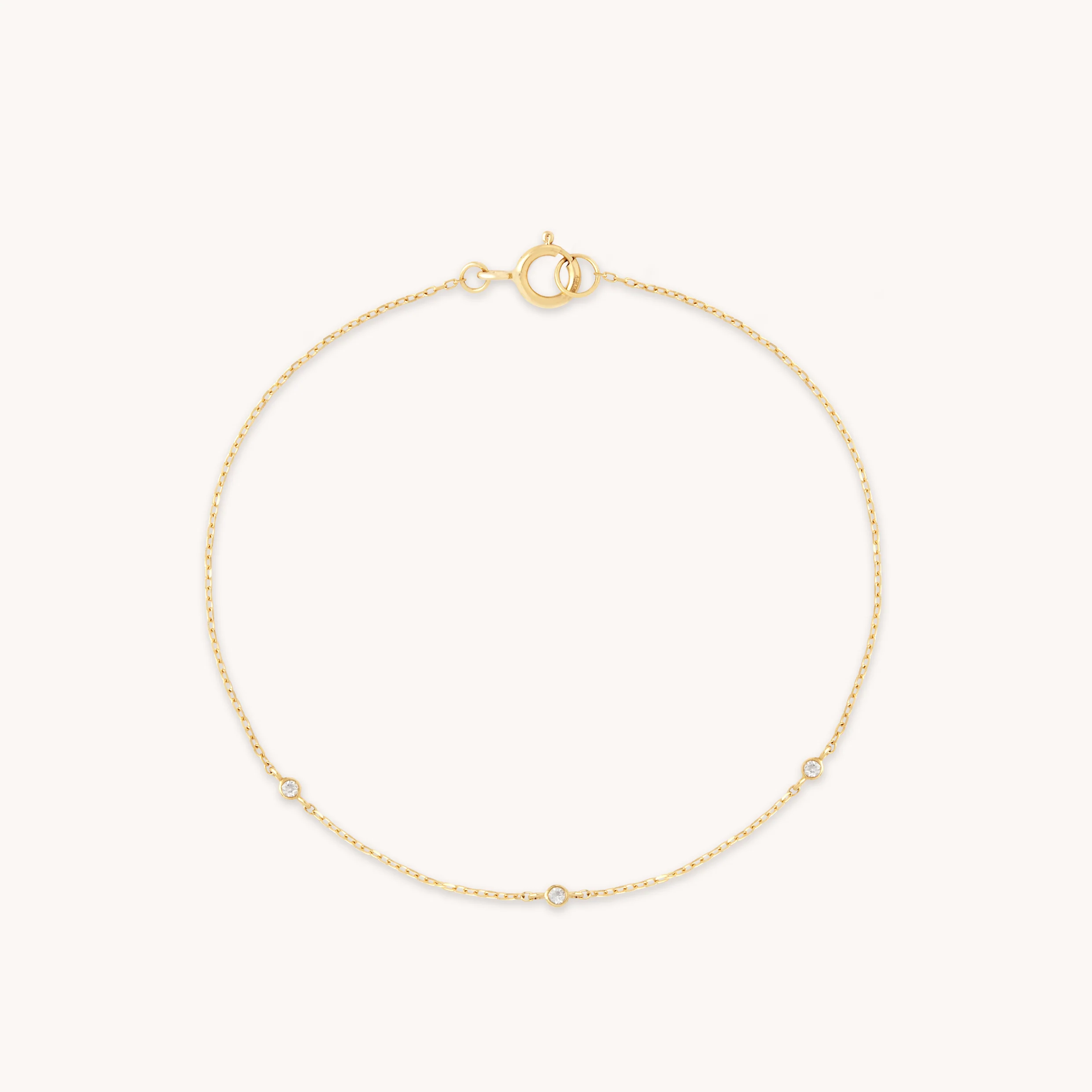 Topaz Charm Bracelet in Solid Gold