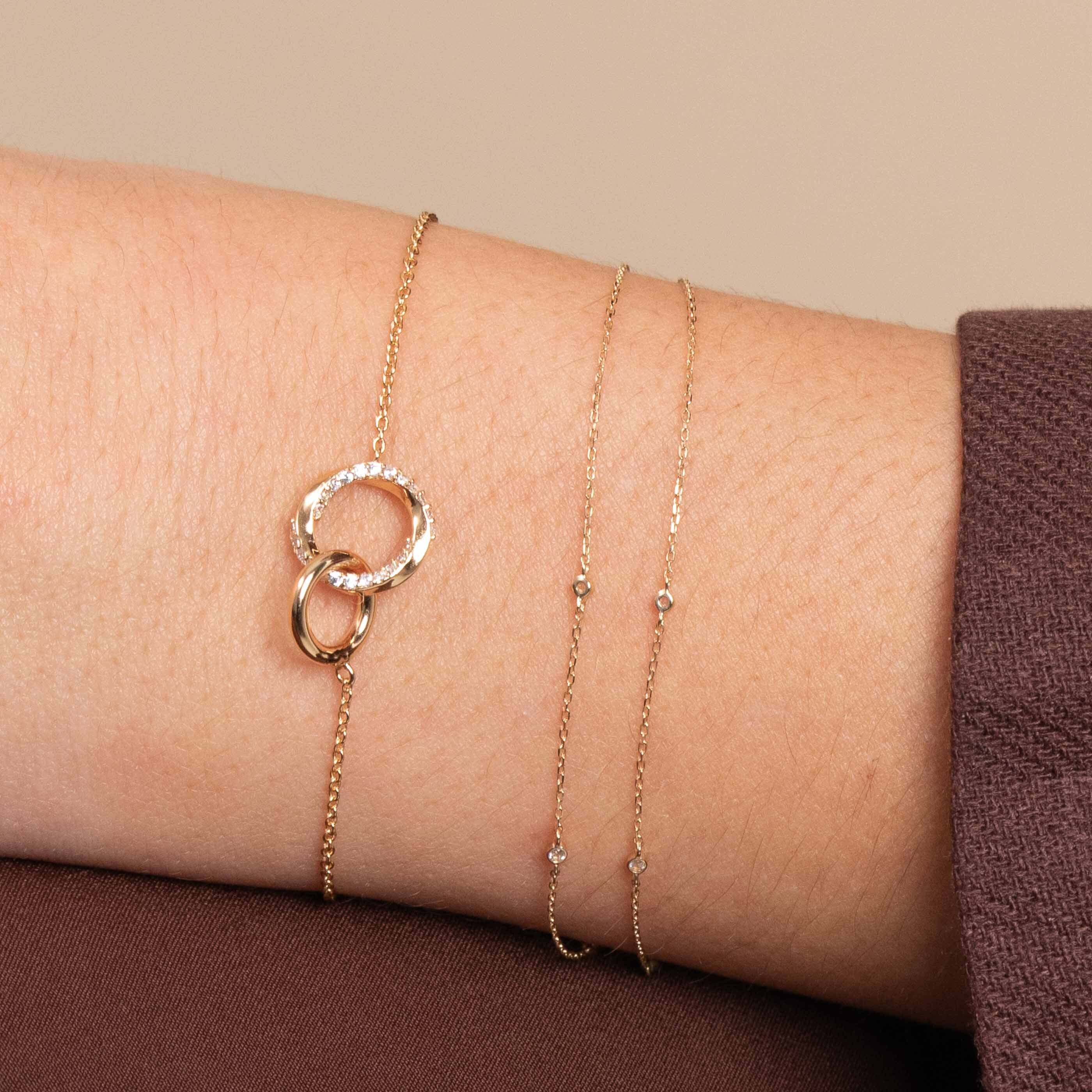 Topaz Charm Bracelet in Solid Gold - Image 3