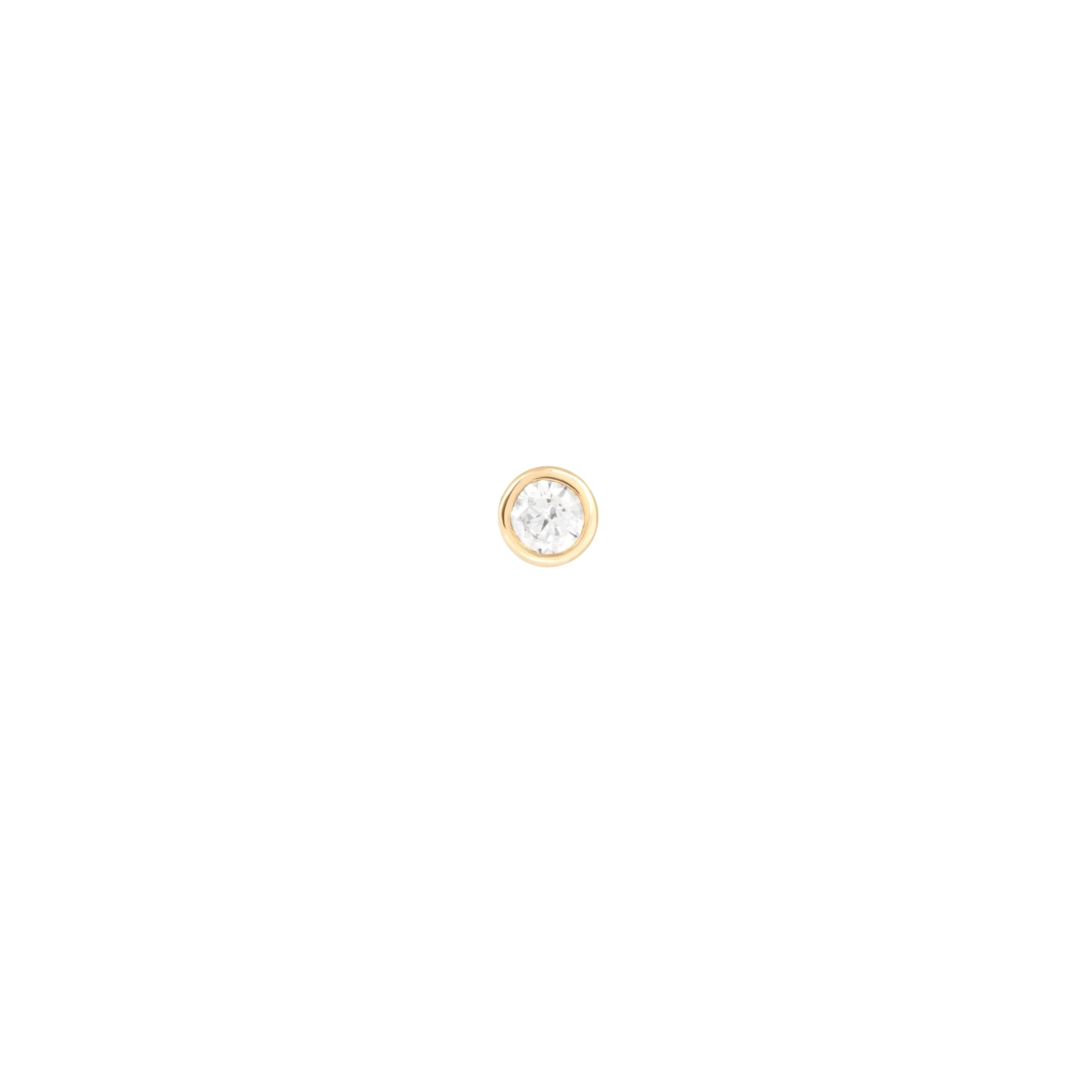 Topaz Gem Piercing Stud in Solid Gold - Image 3