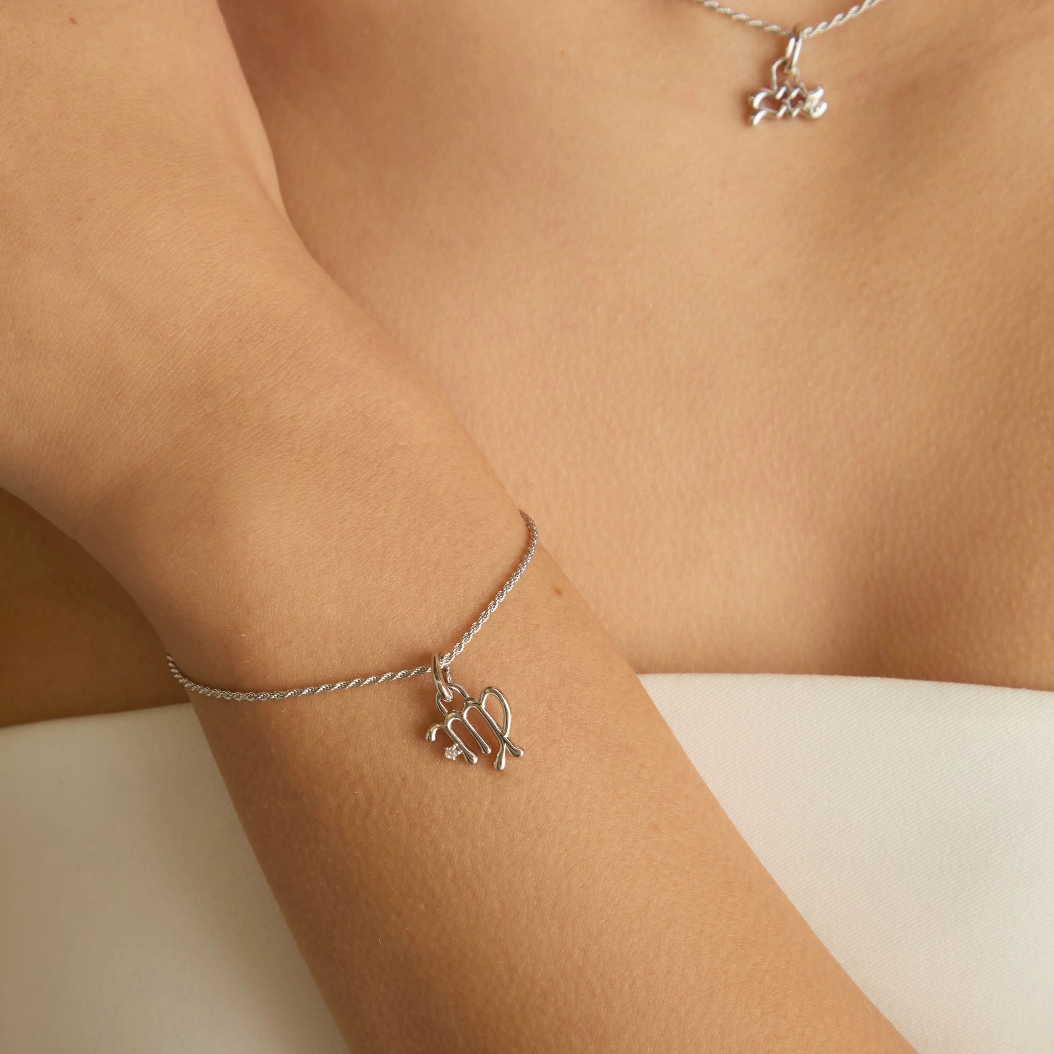 Virgo Zodiac Clip Charm in Silver - Image 2